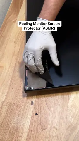 Peeling Monitor Screen Protector (ASMR) #pcgamer #techtok #pcsetup #pcgaming #gaming 