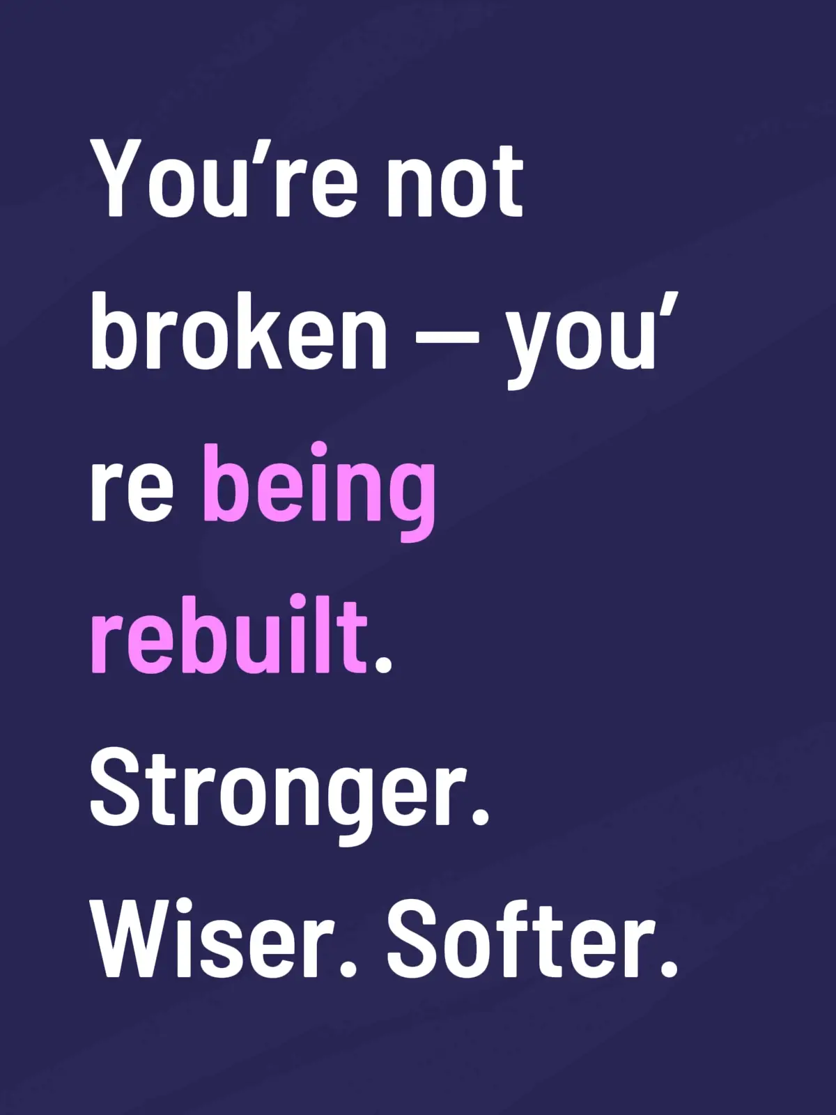 What felt like breaking was really preparation for rebuilding.  #BrokenToBlessed #RebuildingSeason #HealingMotivation #GrowthMindset #FaithLed 