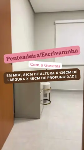 Penteadeira/Escrivaninha com 5 gavetas #achadinhos #achadosshopee #penteadeira #escrivaninha #moveis 