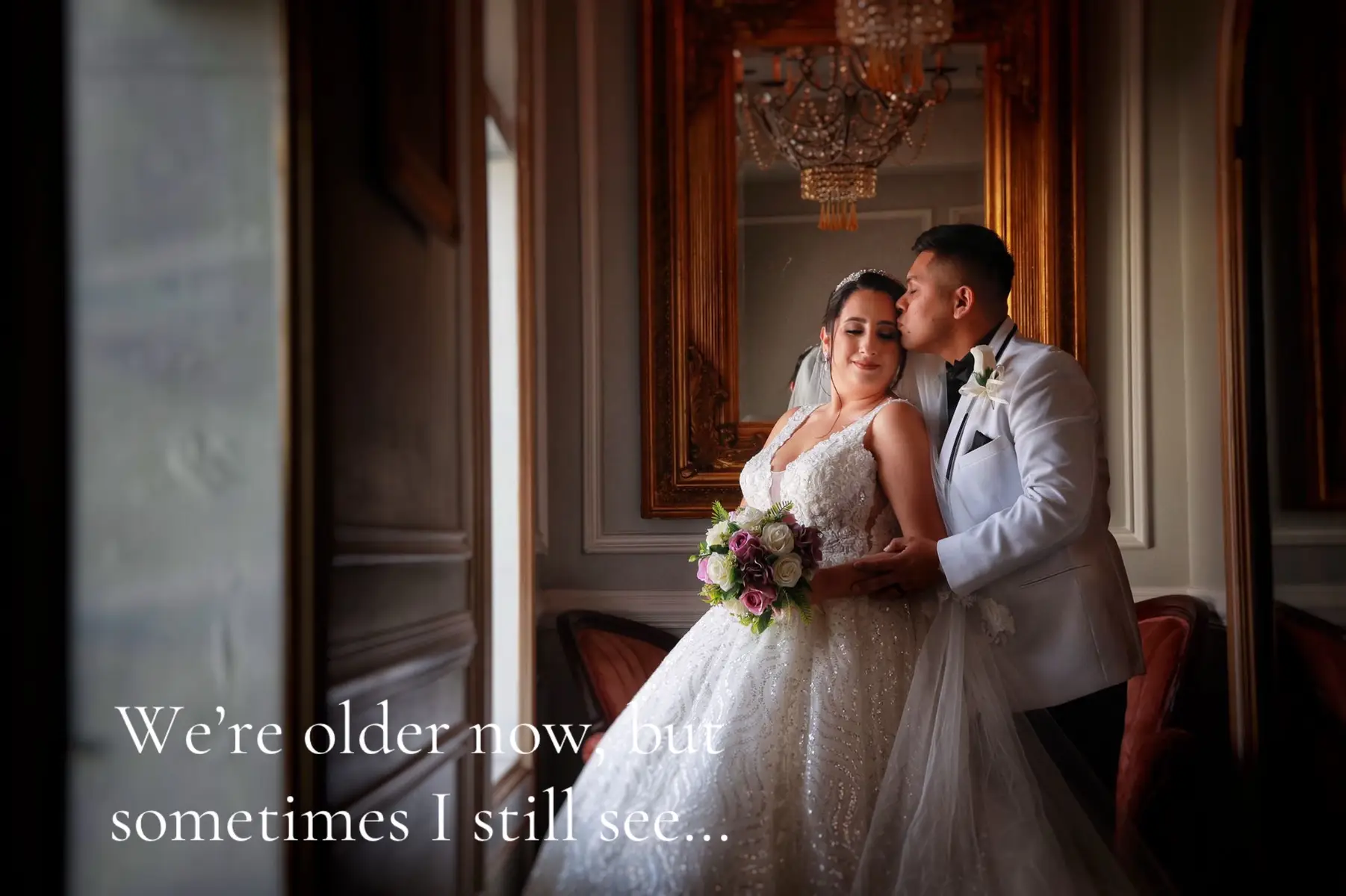 From my quince to our wedding ❤️  #highschoolsweethearts #mylove #wedding #marriage #husbandandwife 