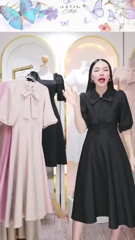 รีบสั่งน๊า จะหมดแล้วจ้า ชุดเดรสสุภาพสีดำ #latiscollection #เดรสใส่ทํางาน #เดรสสีดำ #เดรสออกงาน 