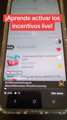 ¡Aprende activar los incentivos live! . . . . . . #LIVEIncentiveProgram #LIVEWithLessFollowers #PaidPartnership 