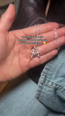 Too fye #fypシ #silver #doublecross #necklace 