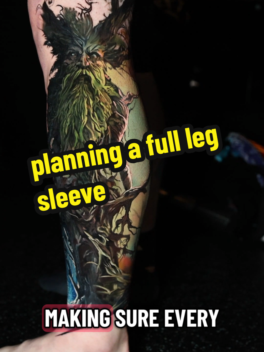chipping away and making progress!#lotr#tattoo#fantasy#ent 