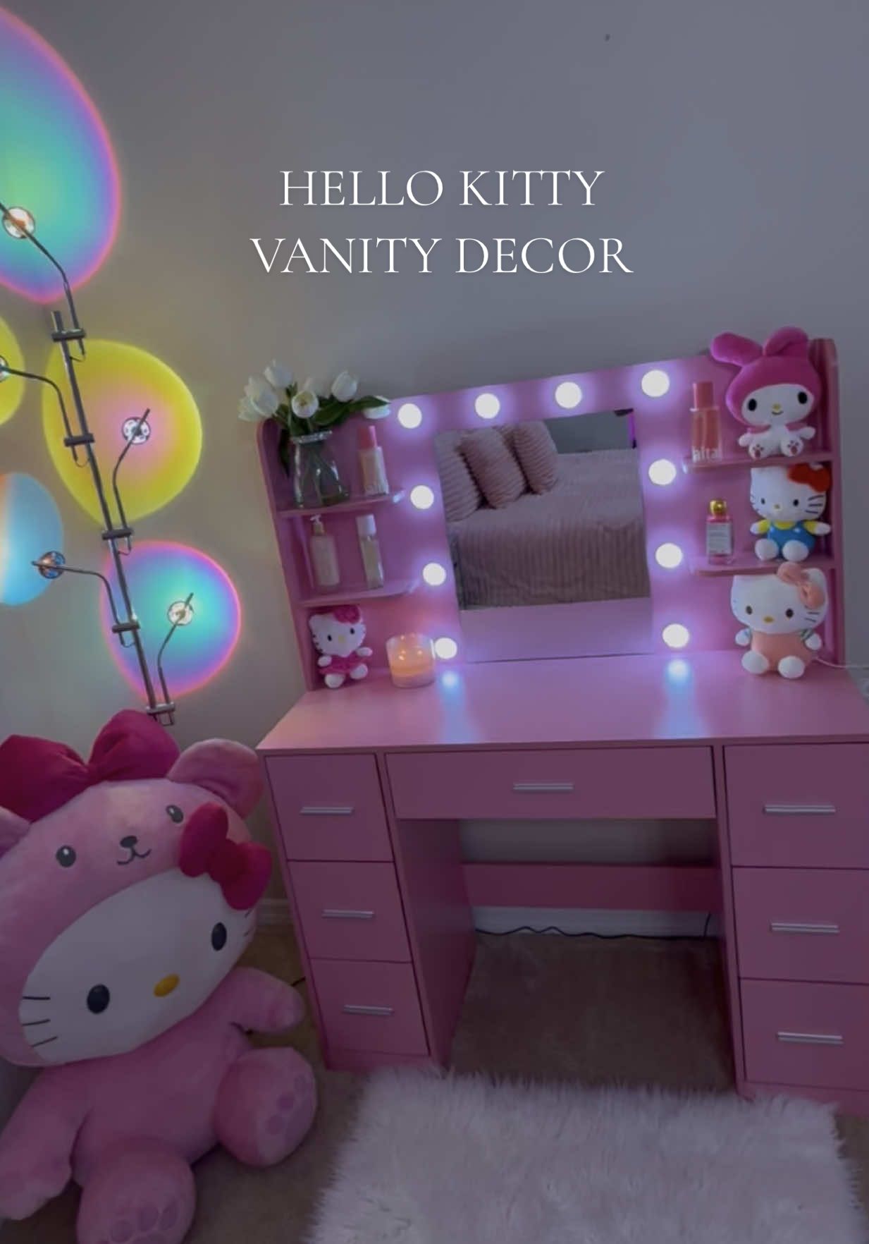 Hello Kitty Decor 😃🫶🏻🩷 #hellokitty #hellokittylover #hellokittydecor #fyp #vanity 