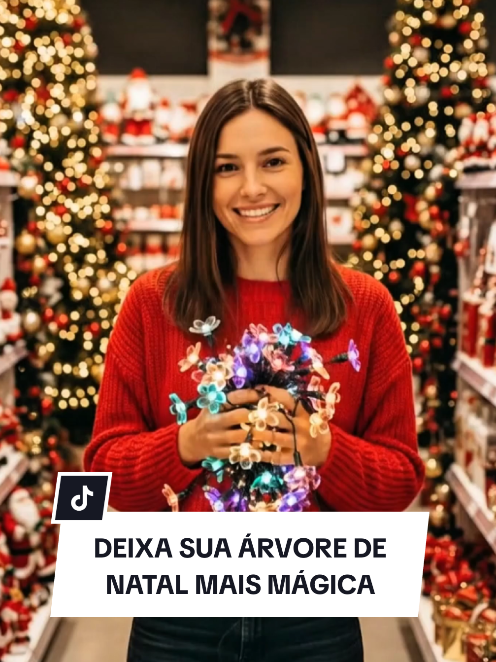 Luzes que transformam qualquer cantinho em Natal #decoracaonatalina  #decoracaodenatal  #natal  #tiktokshop 