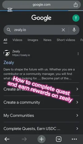 Earn rewards irl while completing quest on zealy