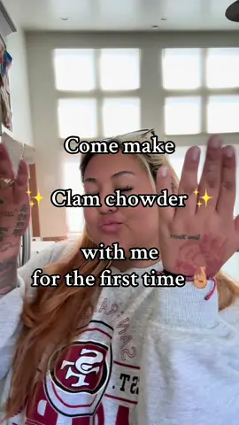 I don’t measure anything sorry guys ! Let me know what else I should try making ! 😋 #cooking #cookingwithness #badbieness #fyp #clamchowder 