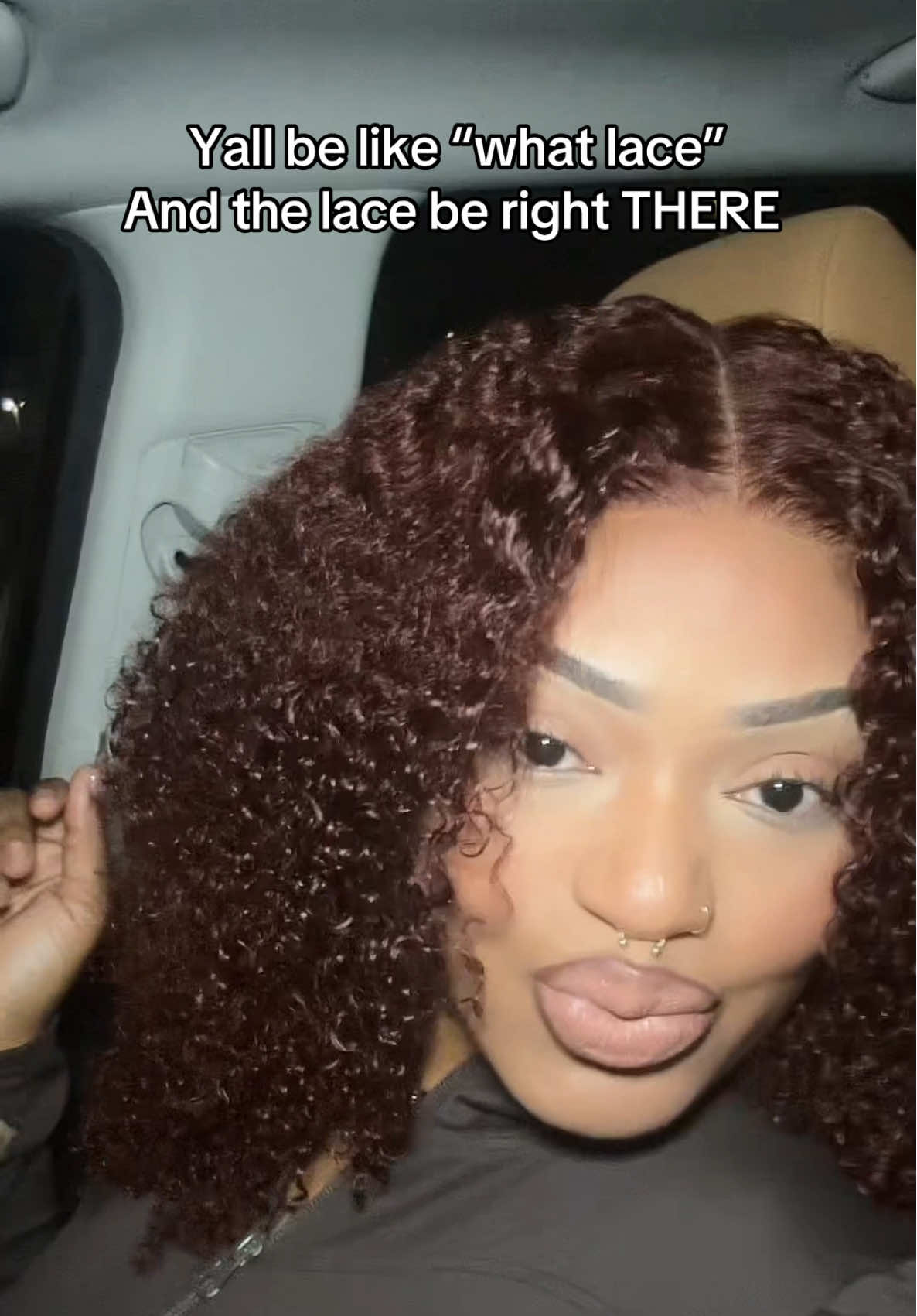 It’s lit 🤣 get into this hair though! Because @UNice Hair @UniceHairCo @UNICE HAIR OFFICIAL is gonna eat the girls up everytime 👏🏽 😍 orange shopping cart to get yours #TikTokShopBlackFriday #wiginstall #hairtutorial #Group7HairGlowUp #reddishcolorwig 