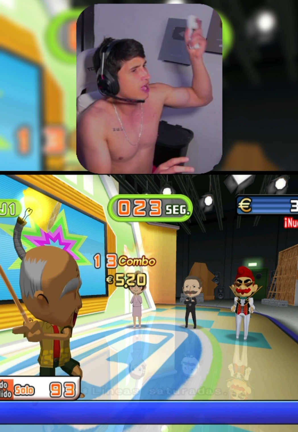 Está raro este FRUIT NINJA 🍉.   #clips #wii #jobisland #fruitninja