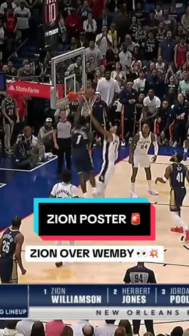 Zion just ended the rim trying to go through Wemby 😤🔥 #NBAPhilippines #NBAHighlights #ZionWilliamson #SportsOnTikTok #BasketballPH