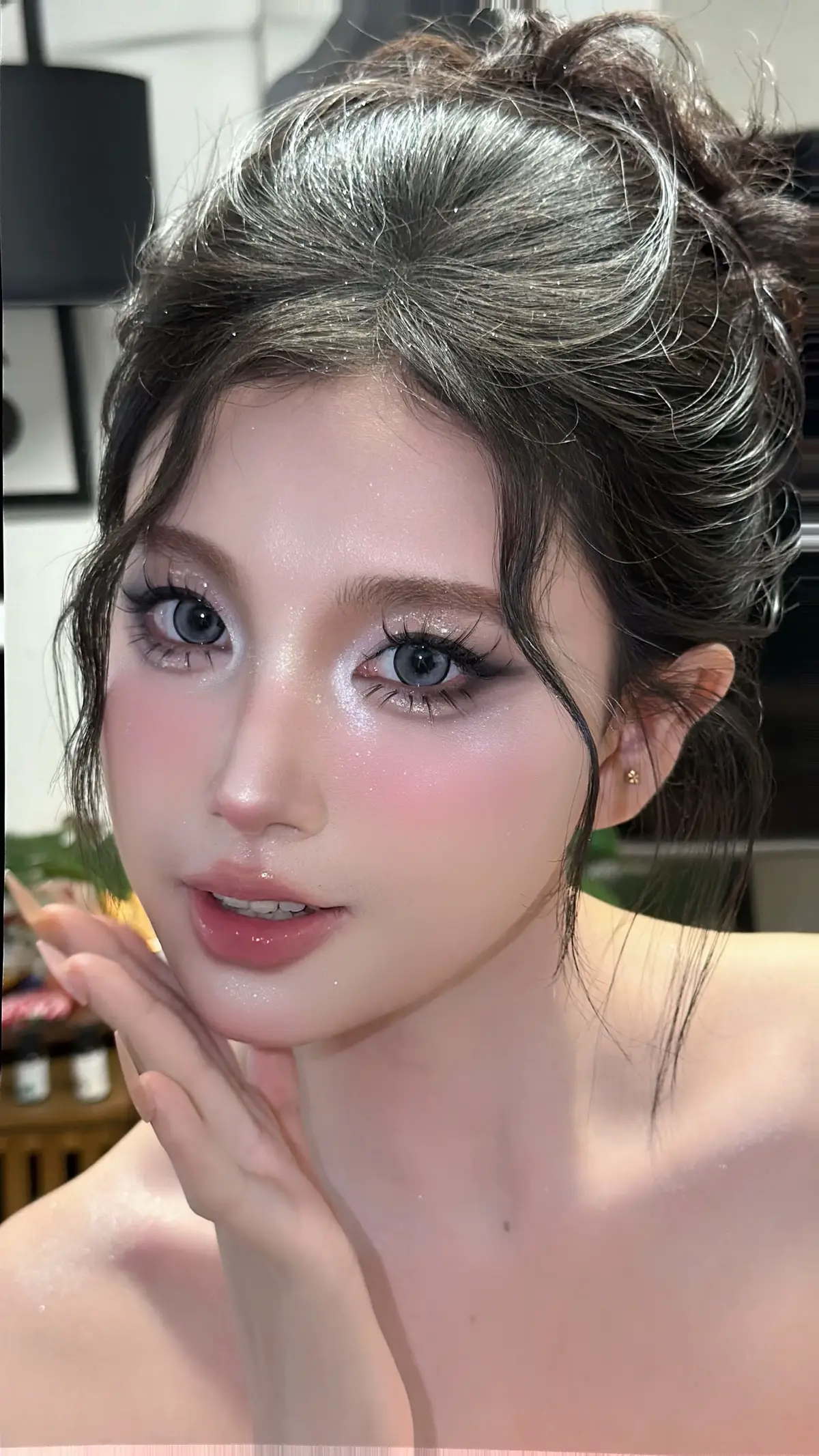 Tone hồng khói vừa slay vừa babii 💞 #makeup #makeupditiec #makeupcodau #trending 