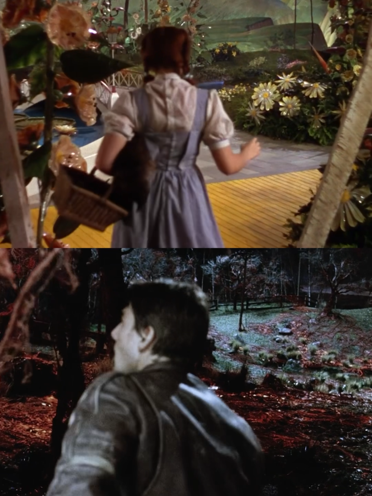 The cinematic parallels of THE WIZARD OF OZ (1939) and WAR OF THE WORLDS (2005) — from Technicolor wonder to Spielbergian terror. #TheWizardOfOz #WarOfTheWorlds #StevenSpielberg #TomCruise #JudyGarland #CinematicParallels #Movies #Film