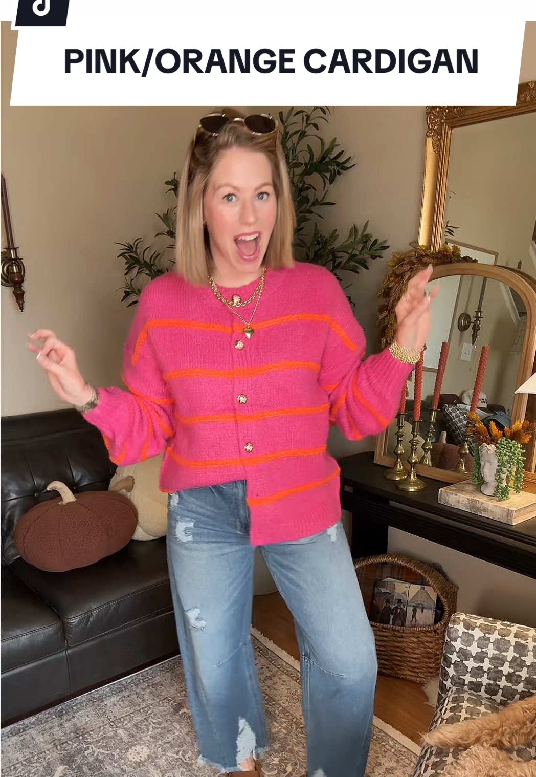 Love that you can dress this ADORABLE cardi up or down! 💖@Yeokou #pinkcardigan #sweaterweather #fallfashion #tiktokmademebuyit #womensfashion 