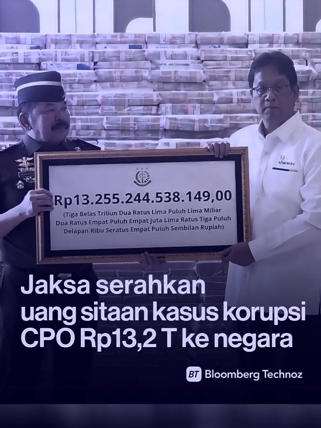 Kembalikan Sitaan Rp 13 T, Prabowo Dinilai Buktikan Negara Tanpa Korupsi lewat Kejaksaan Agung, mengembalikan Rp 13,2 triliun kerugian dari kasus tindak pidana korupsi fasilitas ekspor minyak kelapa sawit (CPO) dan turunannya ke negara. Langkah Prabowo ini dinilai sebagai capaian dan momentum pembuktian negara tanpa korupsi. 