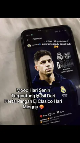 EL CLASICOOO !!!  - - pertandingan El Clásico antara Real Madrid dan Barcelona akan berlangsung pada 26 Oktober 2025.  Berikut detail pertandingannya:  Kompetisi: La Liga 2025–2026 (Pekan ke-10) Pertandingan: Real Madrid C.F. vs FC Barcelona Stadion: Santiago Bernabeu, Madrid Waktu: 22.15 WIB (waktu Indonesia Barat) Ini akan menjadi pertemuan pertama mereka di La Liga musim ini. #fyp #ElClasico #realmadrid #barcelona #hilaloficial 