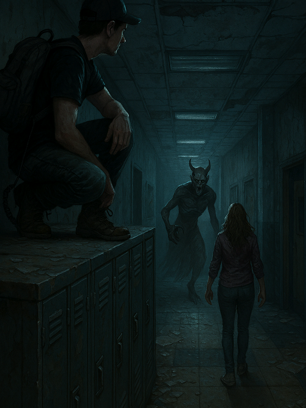 I don't think Kayy will ever forget this day, the feeling of relief to absolute terror. #phasmophobia #scared #demon #highschool 