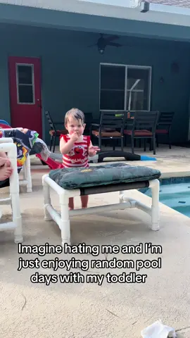 So many people want to act like they are better than me. Like they’ve never made mistakes. Welp, you can kiss my ass. I’ll just enjoy my 90° pool days with my toddler while I run my own business none of you can stop. Oh, btw, hi stalkers! #stalker #haters #keepingbusy #happyathome 