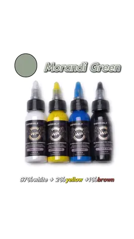 Tattoo Color Guide: Morandi Green.#wormholetattoo #wormholepro #tattoo #ustattoo #nyctatto @WormHole Pro 