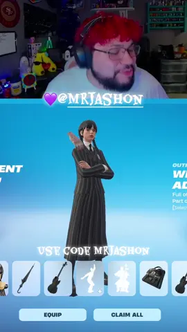 when your favorite stream can not stop talking about a fortnitemares Wednesday skin there is only one thing you can do 💜 @mrjashon  #twitch #fortnite #fortniteclips #fortnitebr #wednesday 