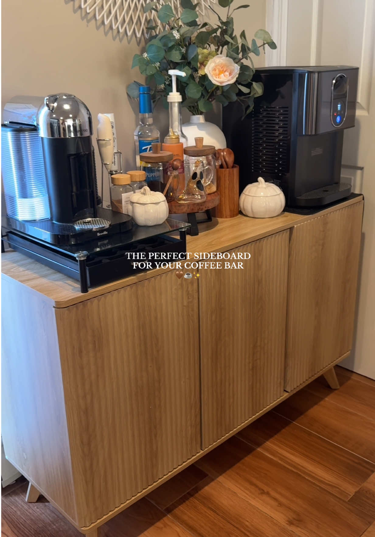 my little coffee corner 🤎 #sideboard #homefinds #coffeebarathome #fyp #coffeecornerideas 