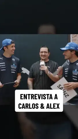 Me puse nervioso de tener a estos dos sabrosos cerca de mí, pero la entrevista tenía que salir adelante #f1 #carlossainz #alexalbon #puma #williamsracing 