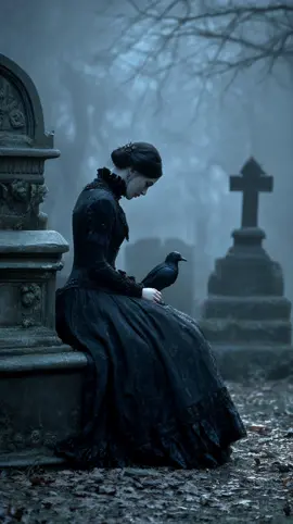 Under the fading light she leaves the grave behind, a raven her only witness. Some journeys begin where others end. 🌑✨ . . . #WayfaringStranger #DarkFantasy #VictorianGothic #FantasyArt #GothicAesthetic 