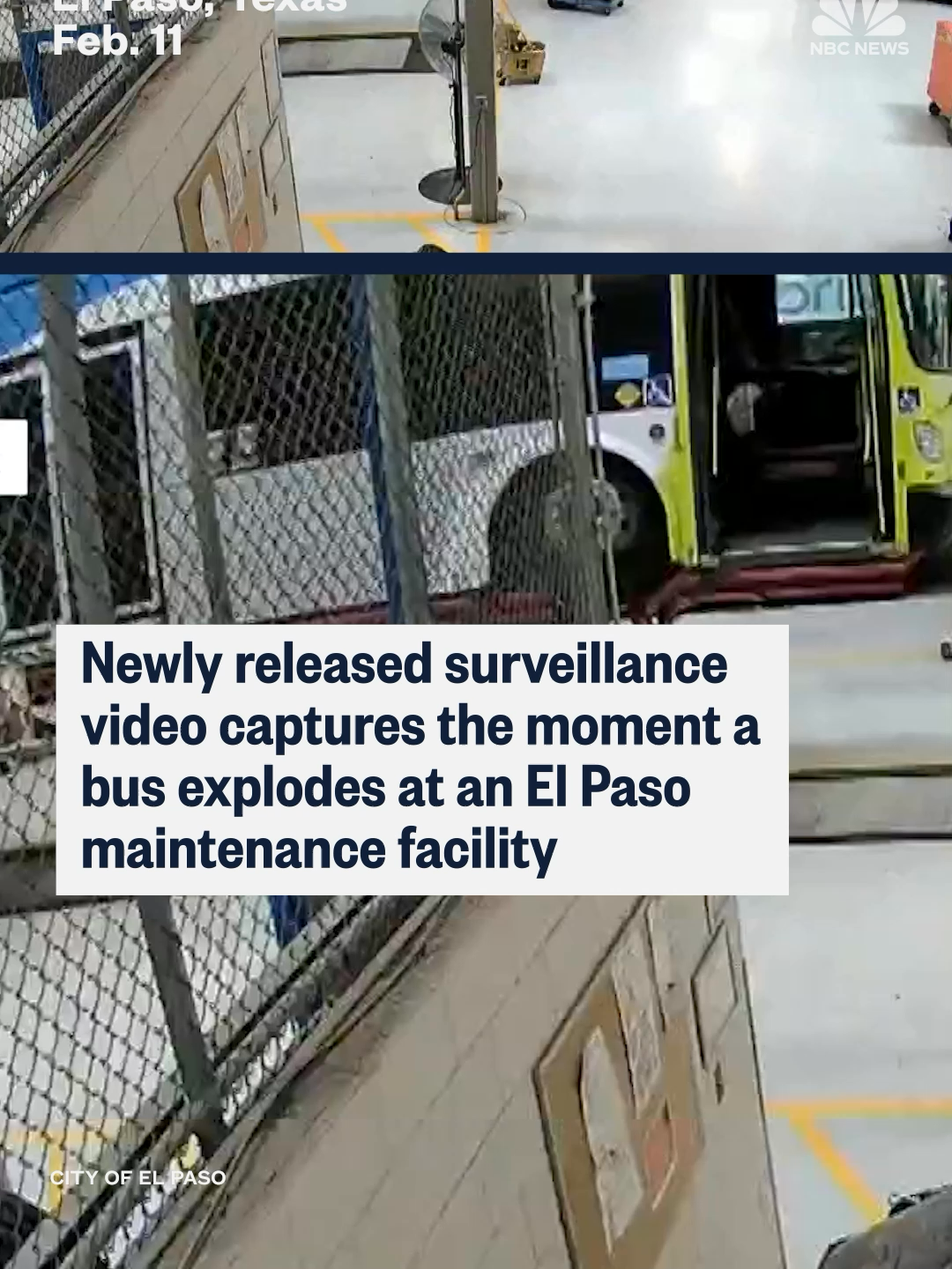 Newly released video shows the moment a bus exploded in El Paso, #Texas, earlier this year. The explosion killed two people and 11 others were injured.