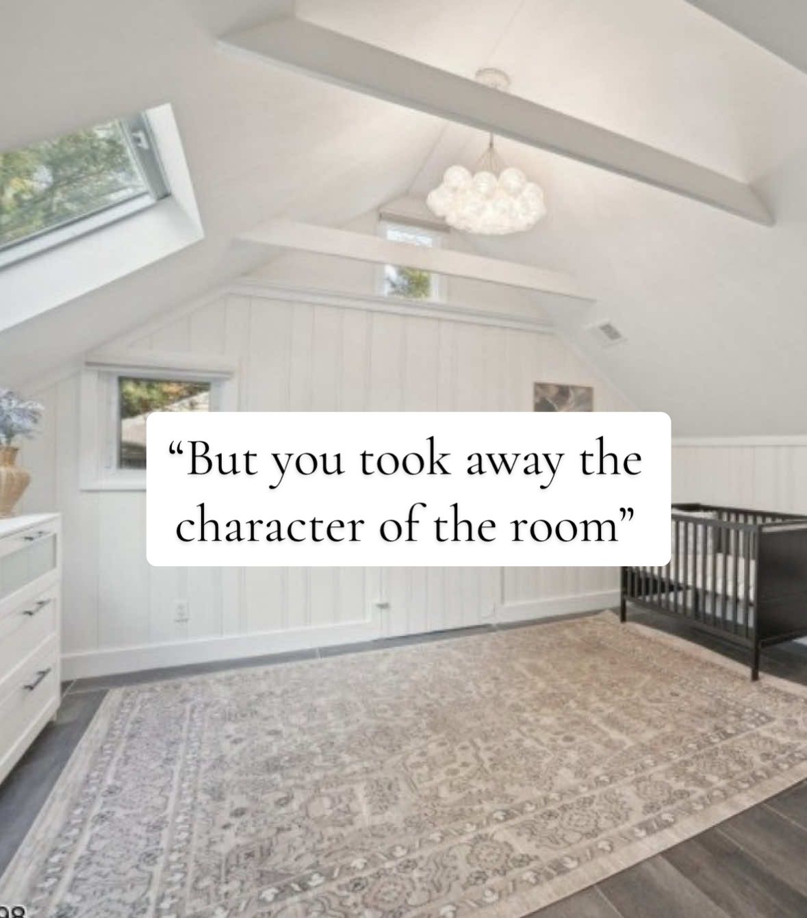 Some people disagree with the idea of painting wood paneling because they say it’s taking away the character of the room… well one.. I can do whatever I want because it’s my house and two, Id argue this paint gave the paneling way more character and life. I don’t regret this choice for one minute. #roommakeover #roomtransformation #homedesign  #interiordesign #painting @sherwinwilliams 