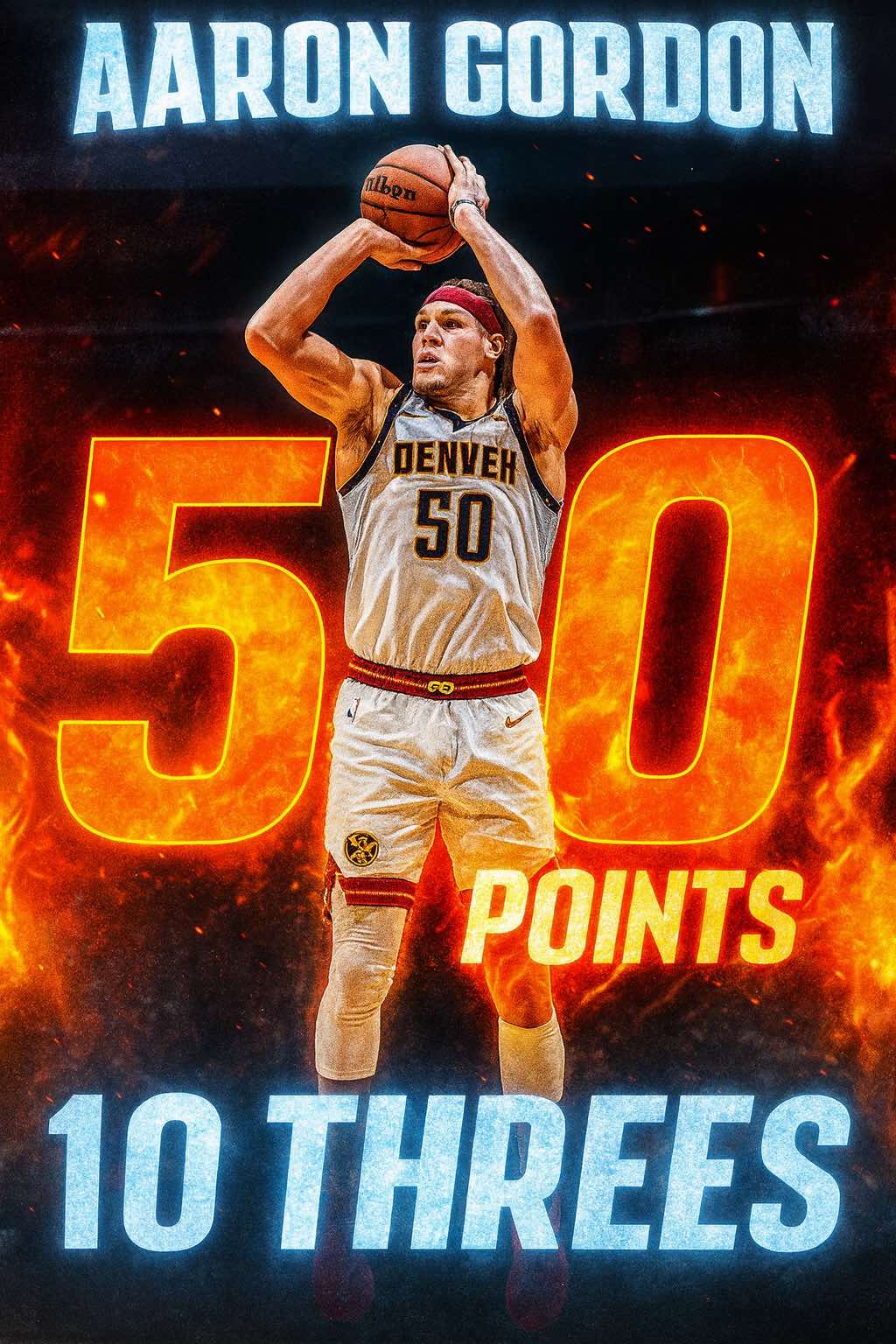 Aaron Gordon just exploded for 50 points while hitting 10 three-pointers in one game. This was a lights-out scoring performance and one of the hottest shooting nights of his career. If Aaron Gordon keeps playing like this, he’s going to be a nightmare for every defense in the league #AaronGordon #50Points #10Threes #NBAHighlights #ScoringShow 
