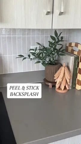 I can’t commit to a backsplash color, so these peel and stick tiles are perfect. What do we think of the color?🤔#diykitchen #kitchenmakeover #peelandstick #easydiy #TikTokInteriorDesignContest