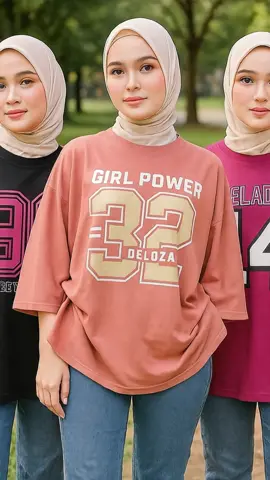 Kaos Oversized Angka | | Baseball Number Top | Katun Combed LD  120 Atasan Wanita Series Sporty  Deloza 