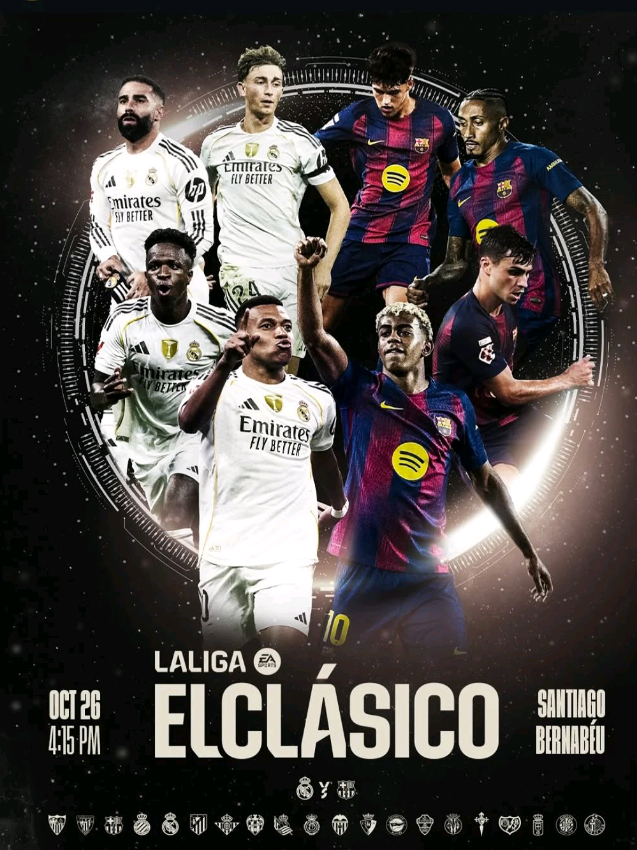 HalaMadrid👊, apakah kalian udah siap Elclasico jilid pertama laliga di musim 2025-2026, #football #laliga #ElClasico #realmadrid #barcelona 
