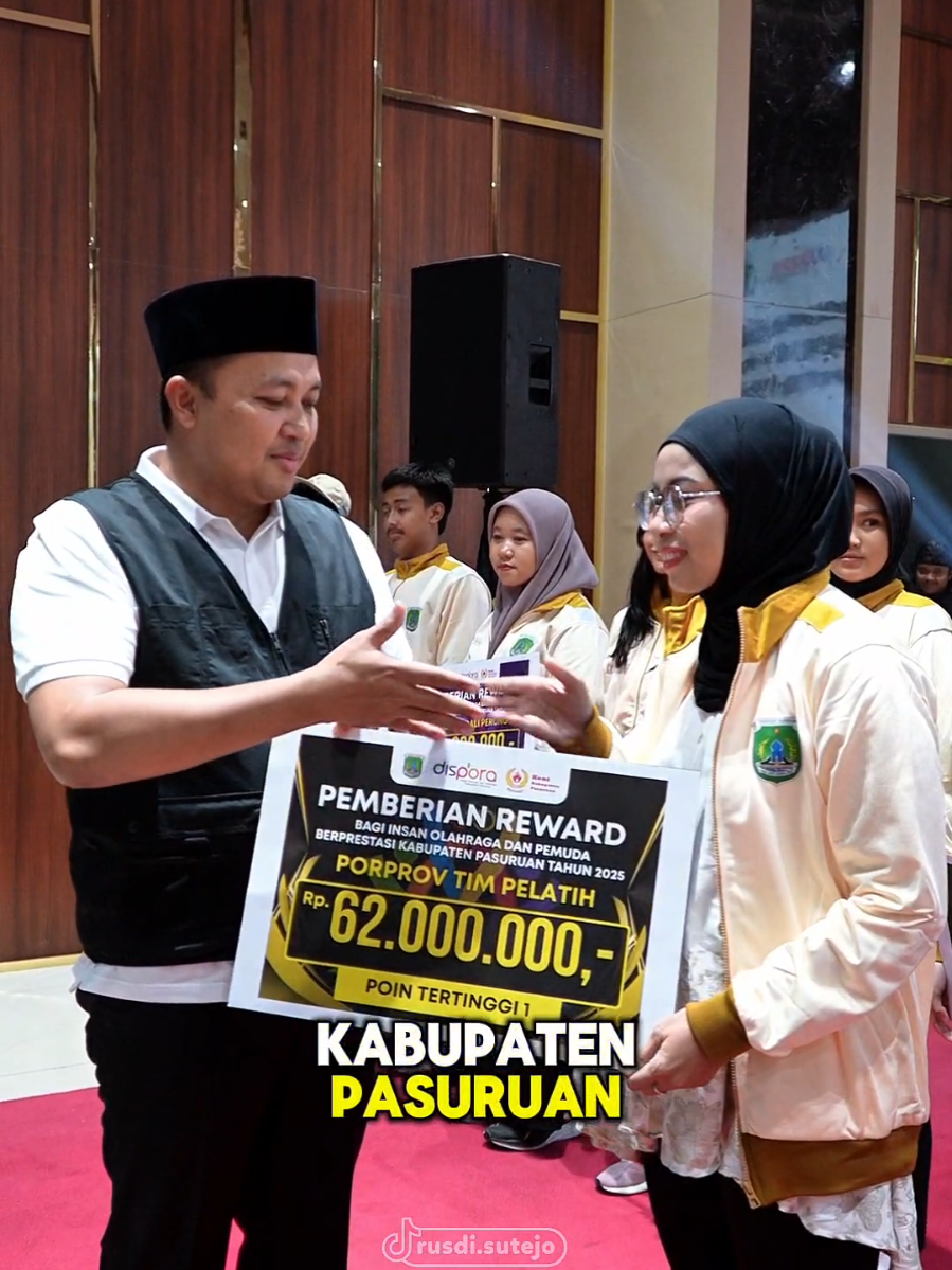 Reward !! .. Pemberian rewards bagi insan olahraga dan pemuda berprestasi Kabupaten Pasuruan Tahun 2025.. #rewards #olahraga #atlet #pasuruan #bupati 