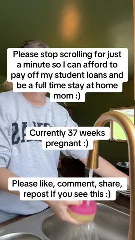 Please stop scrolling for just a minute so I can afford to stay home with my baby and pay off my student debt :) #sahm #sahmlife #studentloans #studentloandebt #stayathomemom 