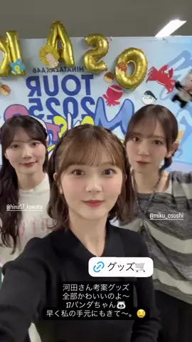 17パンダちゃんかわいい #河田陽菜 #金村美玖 #山下葉留花 #日向坂46 