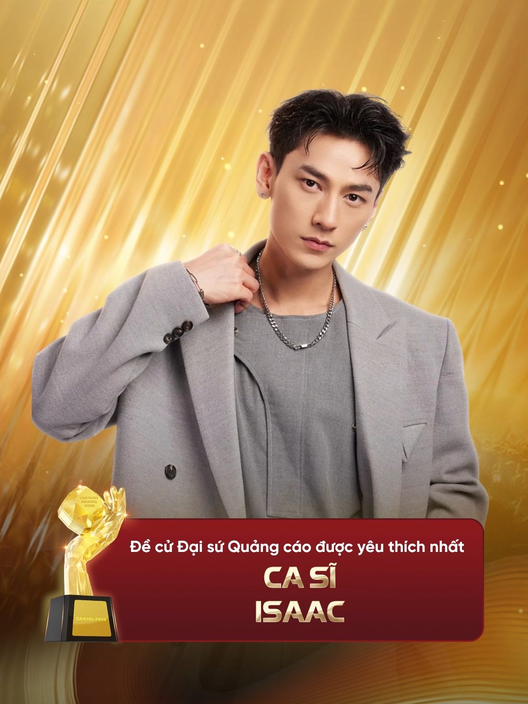 📷ISAAC ĐỀ CỬ SÁNG GIÁ CHO HẠNG MỤC ĐẠI SỨ QUẢNG CÁO ĐƯỢC YÊU THÍCH NHẤT 2025 📷 Với những dấu ấn nổi bật như vậy, bạn có nghĩ rằng Isaac sẽ trở thành “Đại sứ Quảng Cáo Được Yêu Thích Nhất” tại Vạn Xuân Awards 2025 không? P/s: Trong clip trước đó, BTC sai sót trong việc đăng tên ca sĩ. Thông tin đã được cập nhật chính xác. #ISAAC#VanXuanAwards #GiaiThuongQuangCaoSangTaoVietNam #ProudVietnam