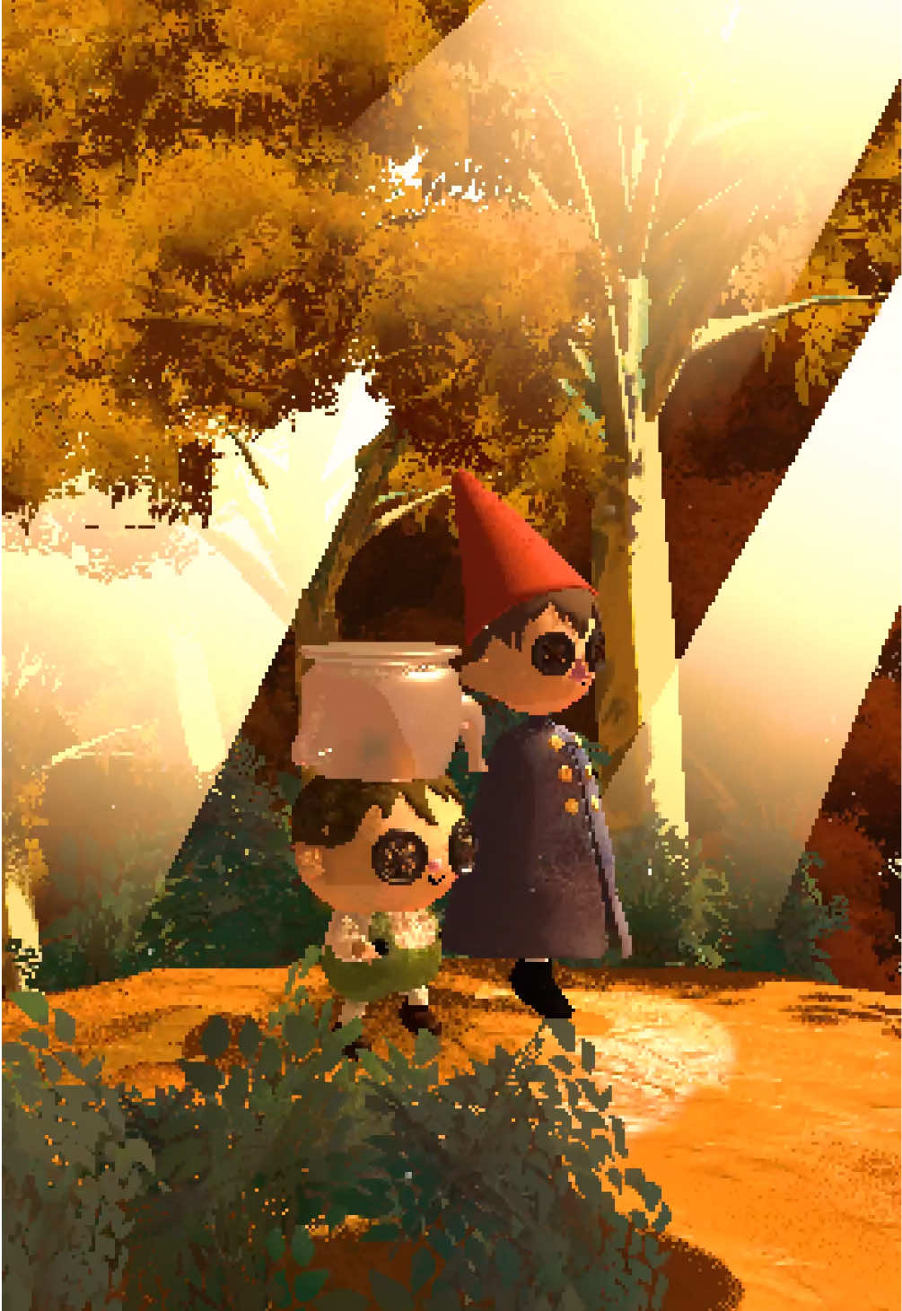 through memory lane... 🍁🍂 (wanted to give this a bit of a diorama feel, lmk what y'all think!) #fyp #overthegardenwall #autumn #lowpoly #coraline 