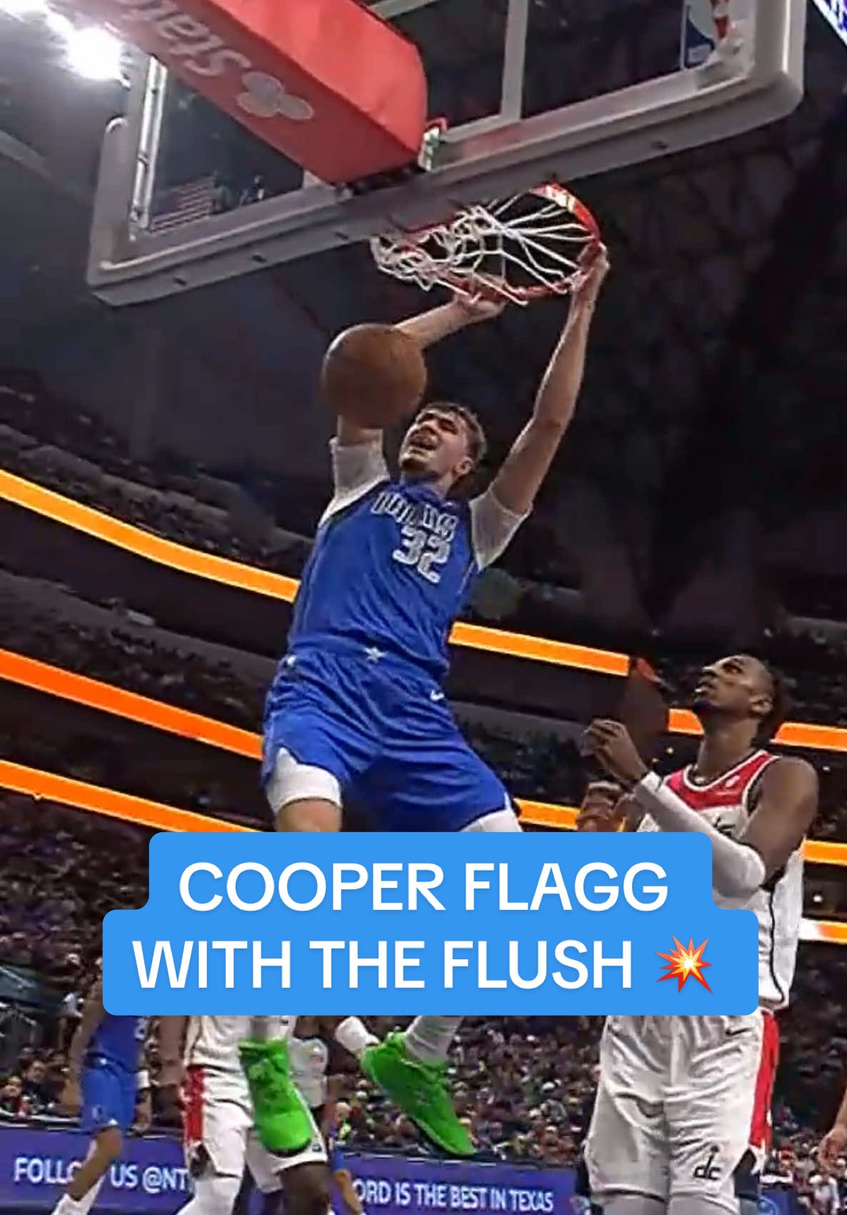 Go to work, rook 💥 #cooperflagg #NBA #dunk #dallasmavericks 