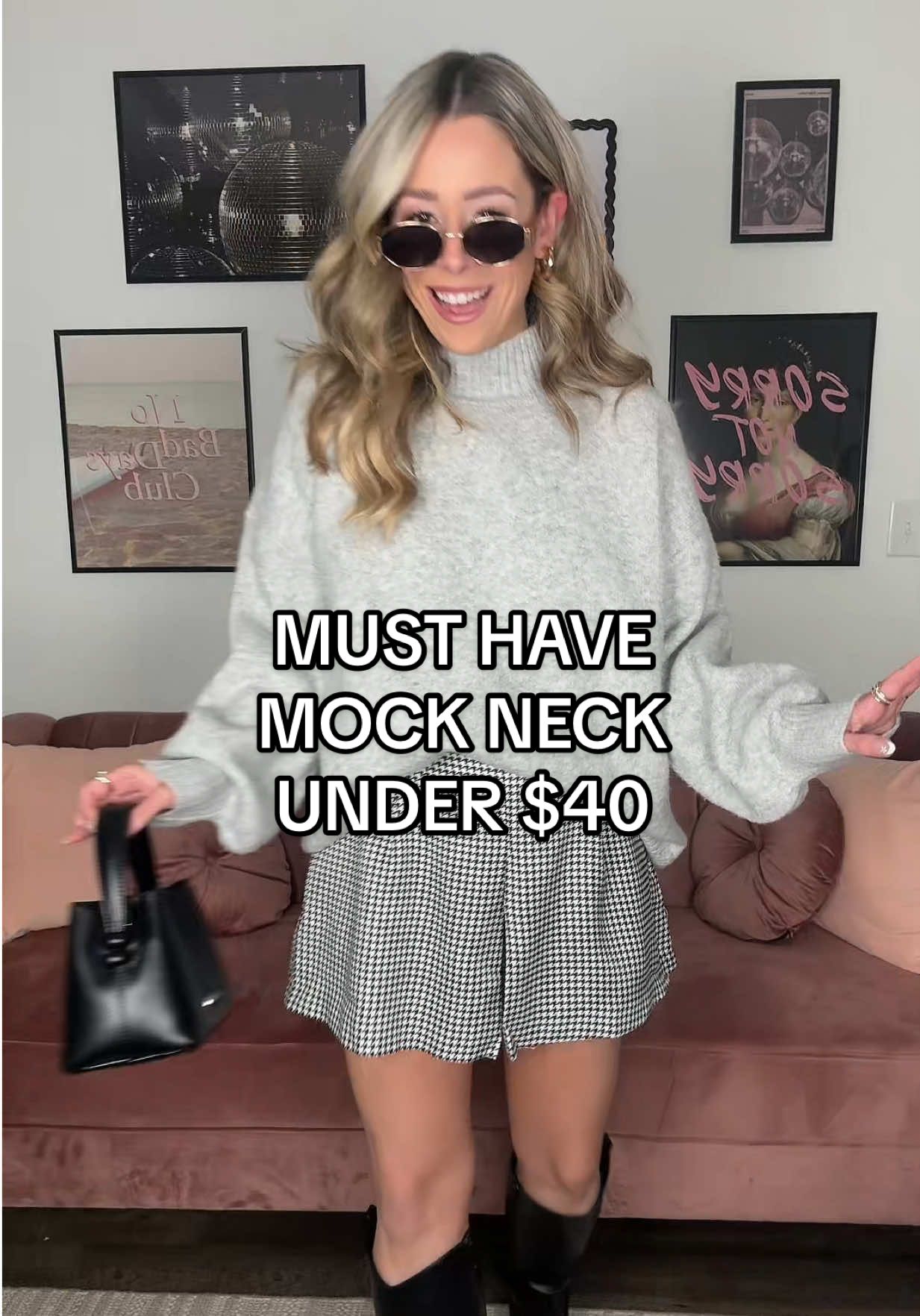It’s having a moment right now… but this mock neck will never go out of style 🤍 Under 40 this one is a STEAL! #AffordableFashion #fallfashion #OOTD #sweaterweather 