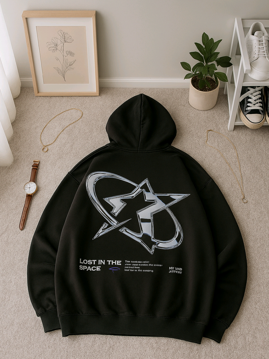 Hoodie Jumper Stars Distro Sablon Reflektif Fleece 280gsm Tebal Unisex Size M–XXL Hitam #hoodiezipper #hoodiestyle #sweaterstyle #hoodieboxy #hoodieboxy 