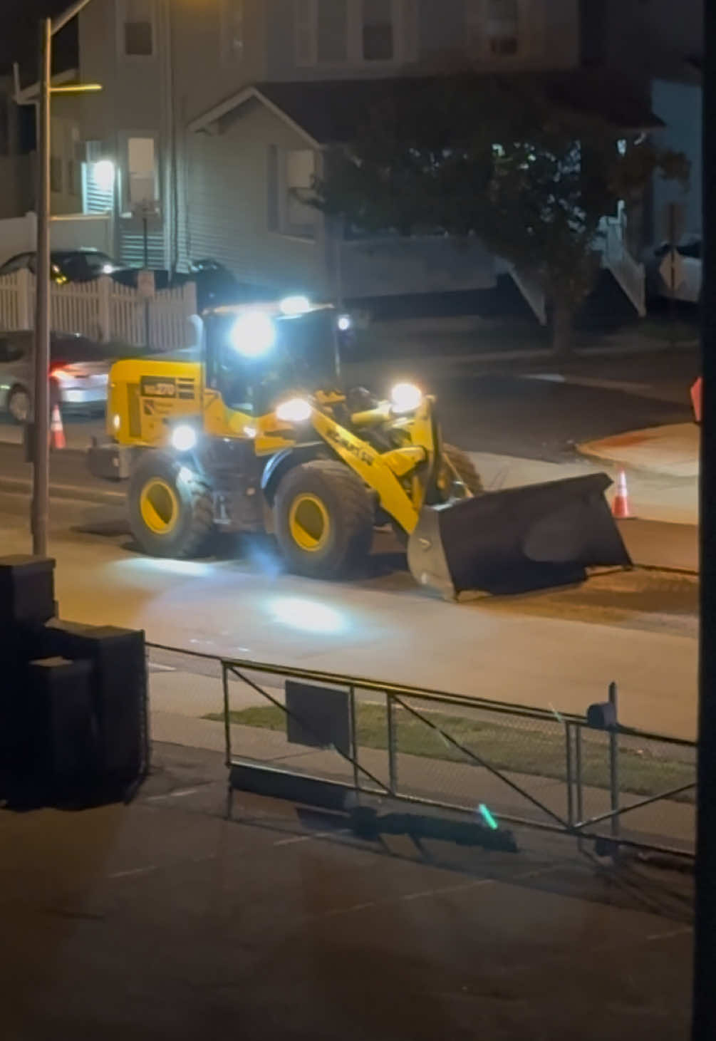 This road paving adventure has been happening for over a week. At least this isn’t the 2am jackhammer? 🚚#construction 