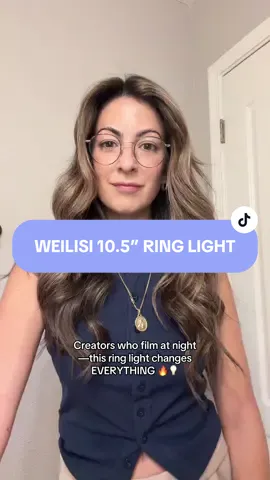 The Weilisi 10.5” Full-Screen Ring Light gives pro-level lighting right from your desk setup — no harsh shadows, no overexposure, just perfect soft light for filming, Zoom calls, or late-night content. Adjustable brightness, phone holder, and sturdy base for any creator setup. #creatortools #ringlight #TikTokShopCreatorPicks #TikTokShopCreatorPicks #tiktokshopblackfriday 