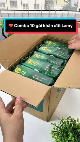 ❤️ Combo 10 gói khăn ướt Lamy 80 tờ/ bịch #cindythuytichcuc #khanuotlamy