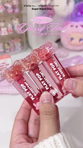 ⋆. 𐙚˚ my melody play pop glossy tint! ⋆˚꩜｡ loving this new collection from @azarinecosmetic 🎀 they're super glossy, hydrating, and light textured 🫶🏻 i also really like the shades! 🥹   #azarineglossytint #SuperBrandDay #cuteawetmax #azarinekuromiseries #azarinemymelodyseries 