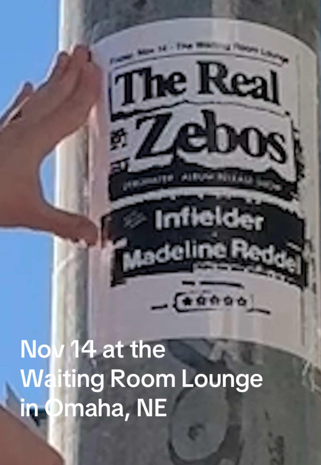 on my way to your neighborhood to put up albums for our album release show on Nov 14th at the Waiting Room Lounge in Omaha, NE with @Infielder Band and @Madeline ⭐️⭐️⭐️⭐️⭐️ #livemusic #indieband #concert #omaha #nebraska 