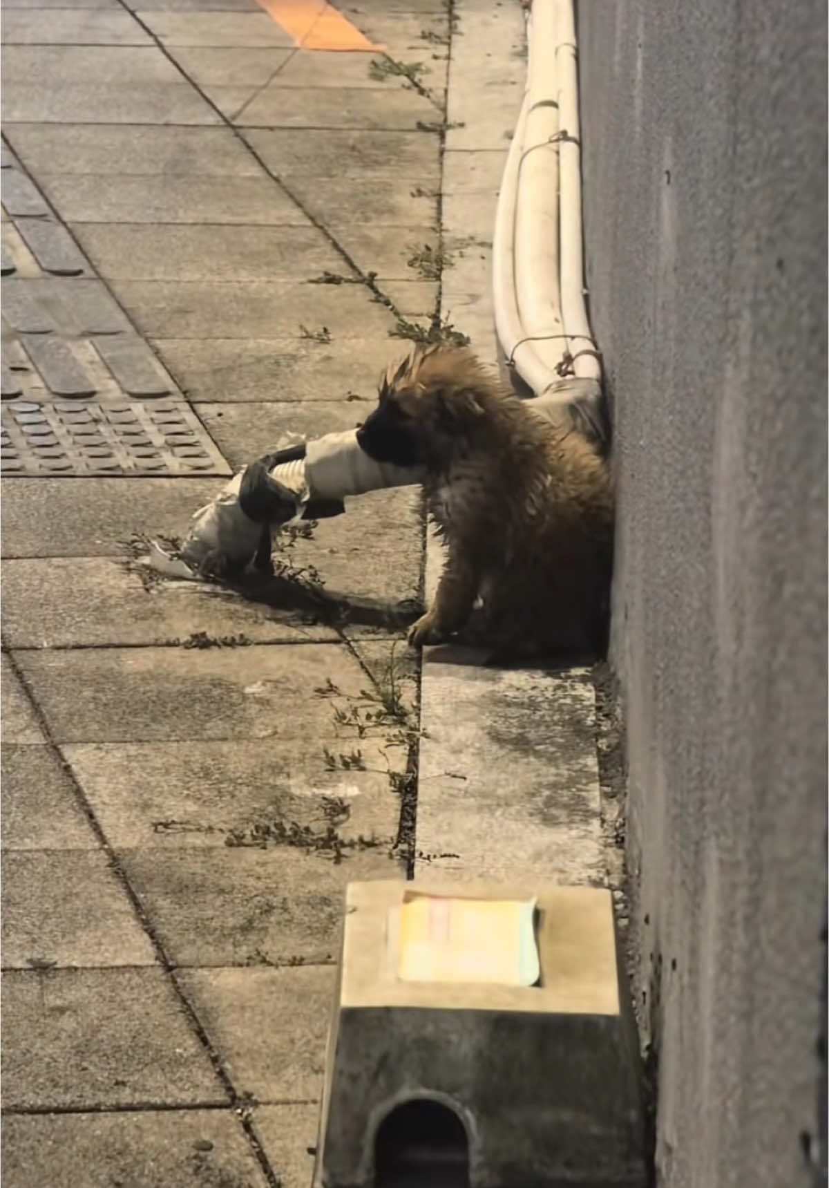 the lonely look of that little dog#dogs #dogsoftiktok #dogvideos 