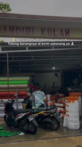 Oke kami proses sekarang 🫡#promomakangajian #mandirikolam #kirimseluruhindonesia #cod #kolamfullset 