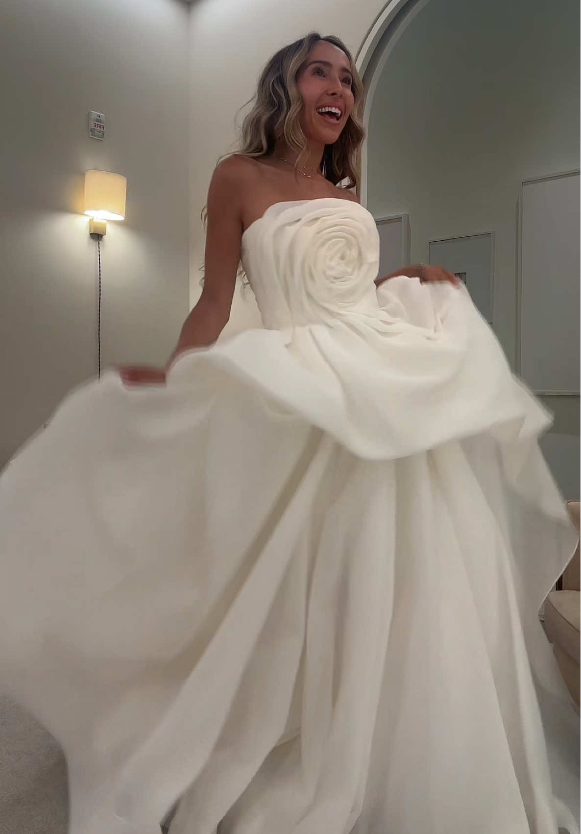 found in my drafts!! When I first tried on what would be my wedding dress :)