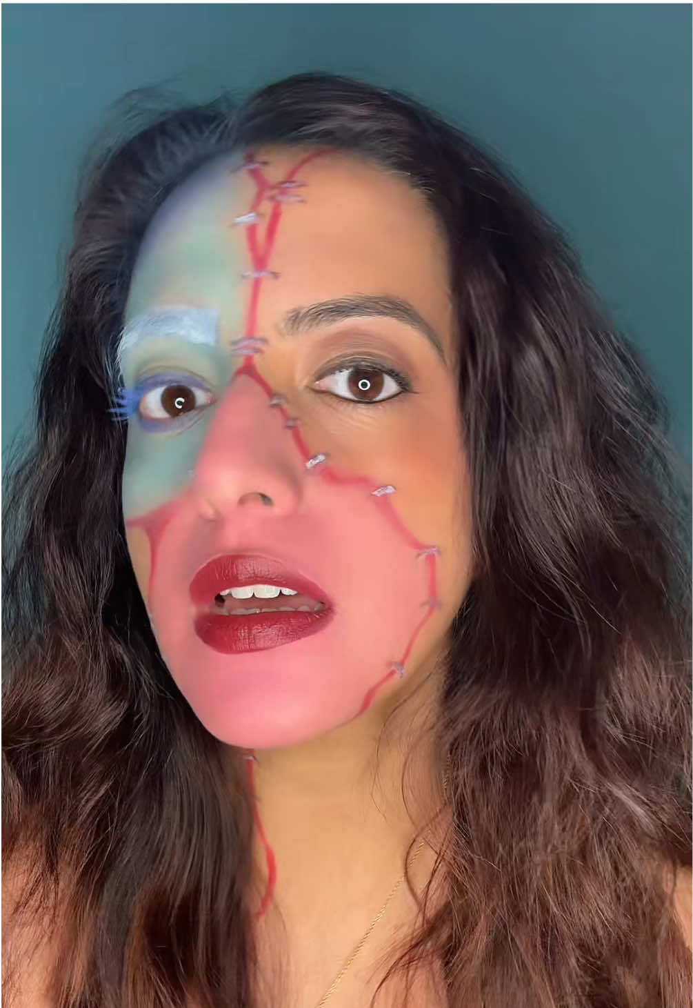 Easy Frankenstein Make up! #frankensteinsmonster #halloweenlook 